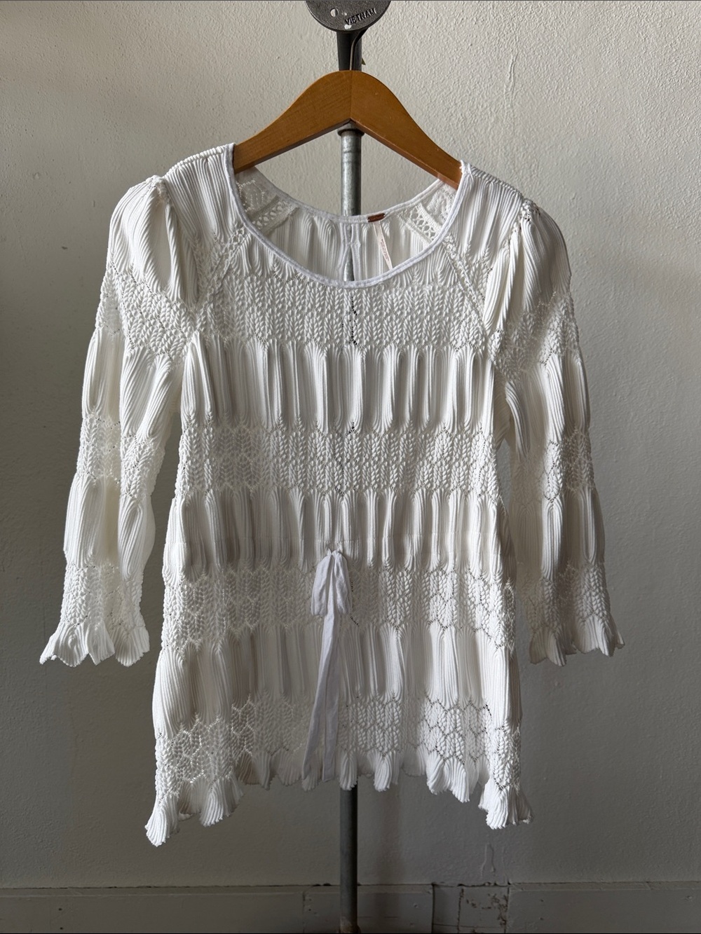 Free People Fire Island Lace Boho Blouse Size Small